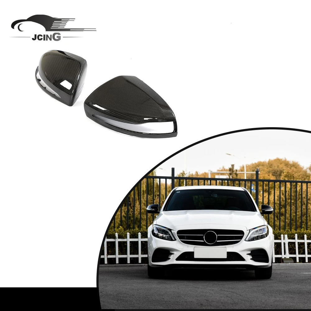 Carbon Fiber Mirror Cover for Mercedes Benz W205 X253 W222 W213 C E S GLC Class 2014-2021