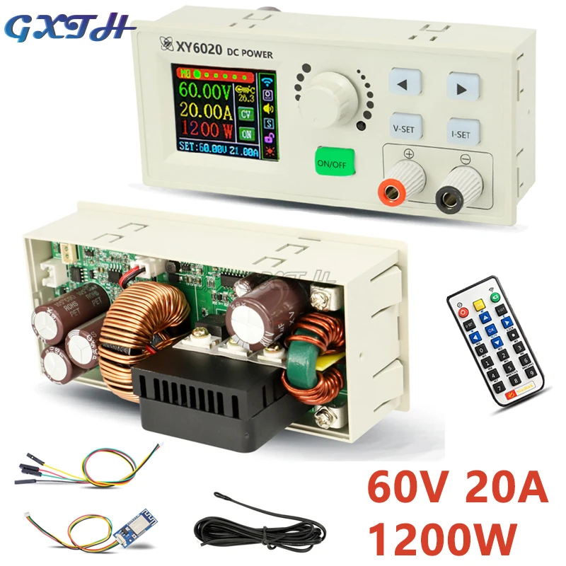 CNC Adjustable DC Power Supply Constant Voltage And Constant Current Maintenance 20A 1200W Step-down Module XY6020 / XY6008