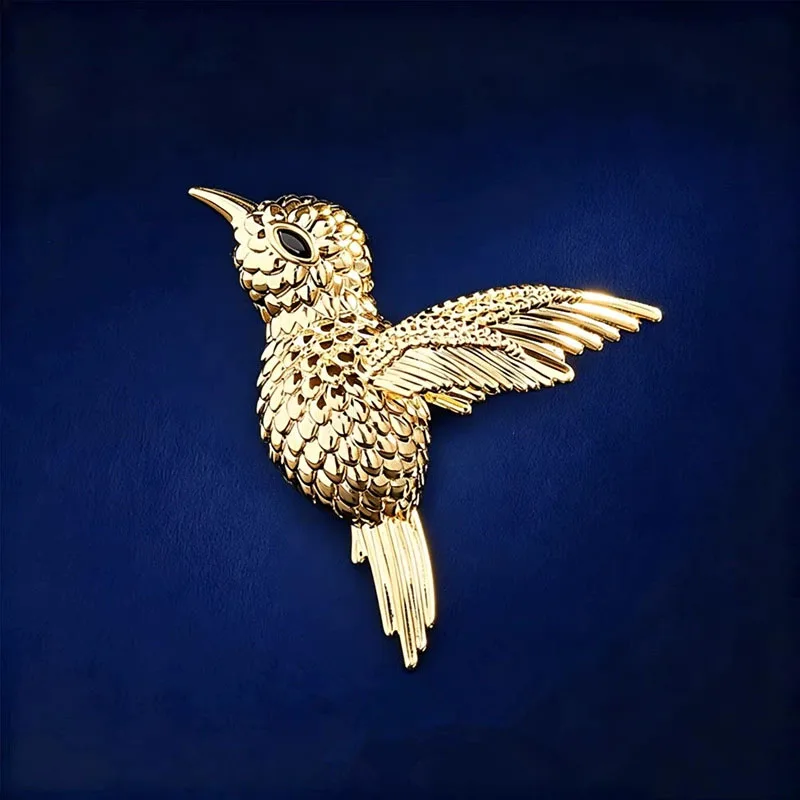 Mid Ancient Style Animal Bird Brooch Retro Versatile Light Luxury Suit Dress Decoration Accessories Pins for Women