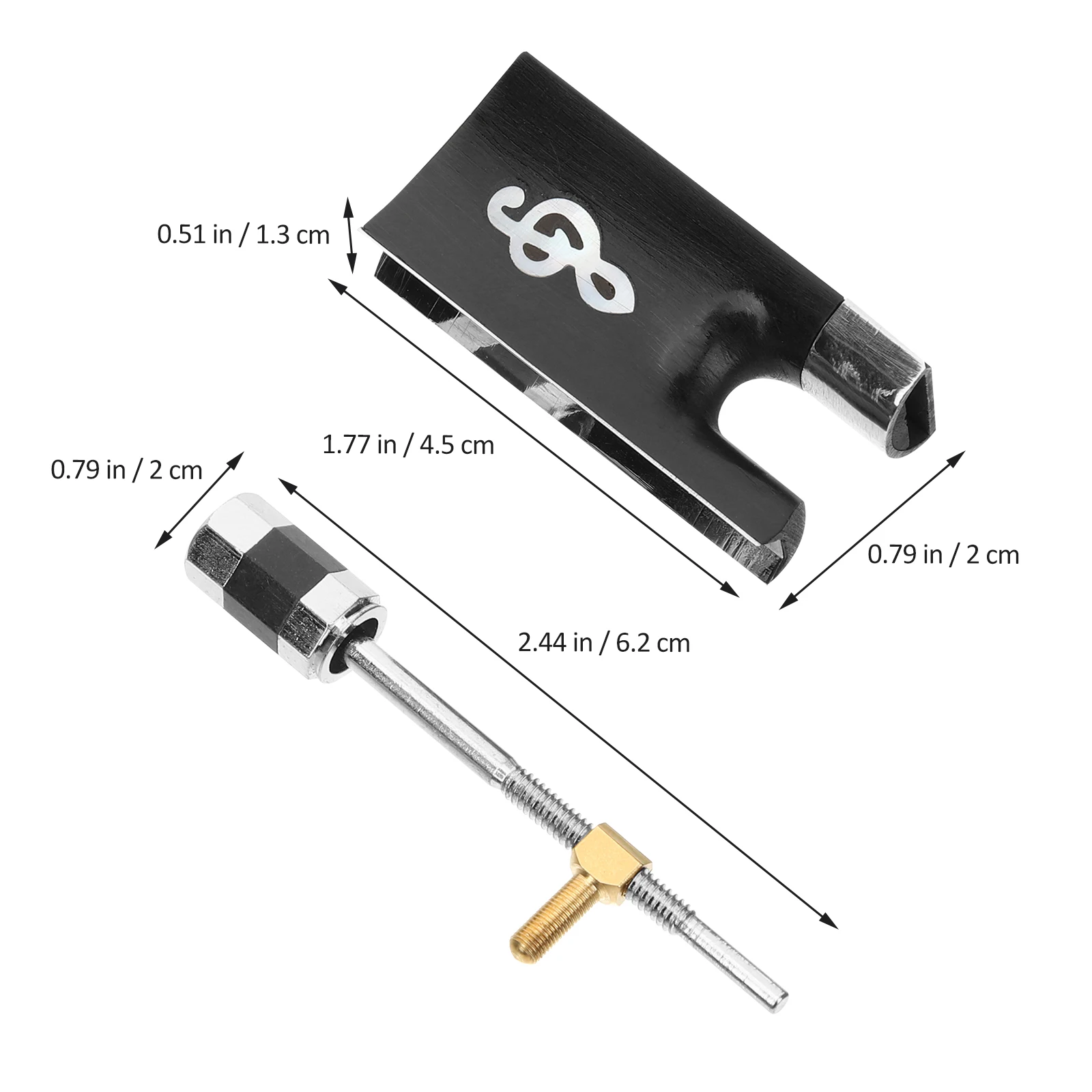 

1 set Bow Frog With Screw Premium Sturdy Material Long-Lasting Use Professional Violin Accessories Practical Violin Supplies