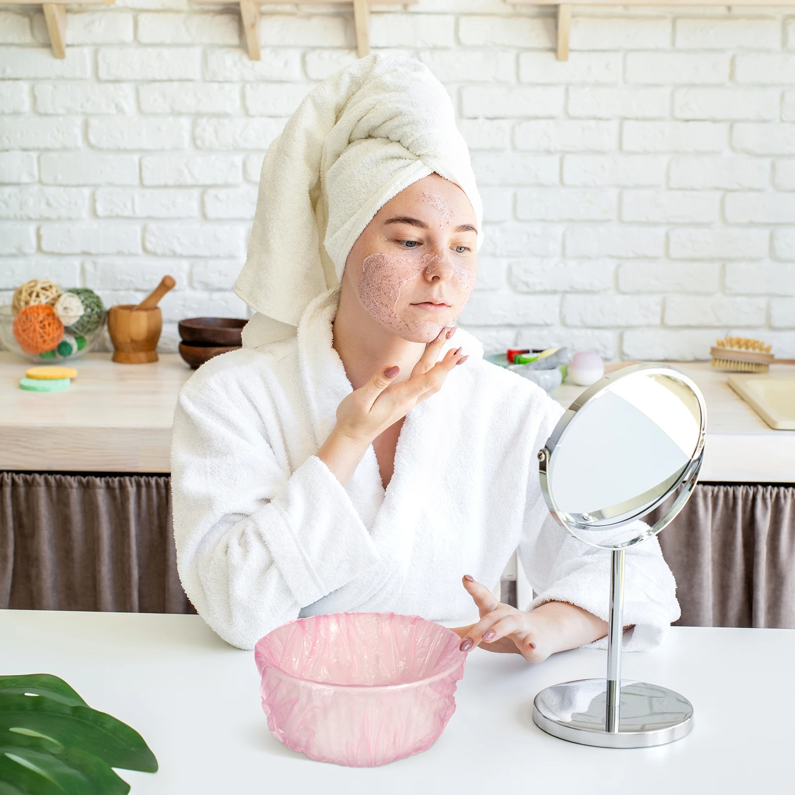 

300pcs Disposable Beauty Basin Liners for Salon Pack Elastic Edge Various Sizes Unbreakable Compact