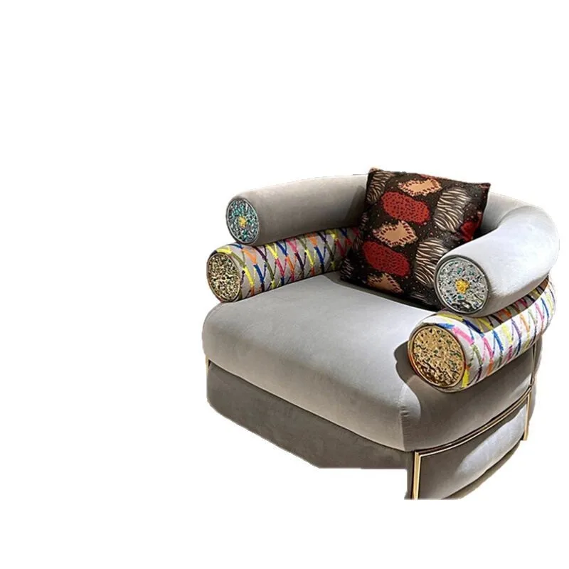 

Italian style, light luxury, sofa, villa, living room, high-end, fabric art