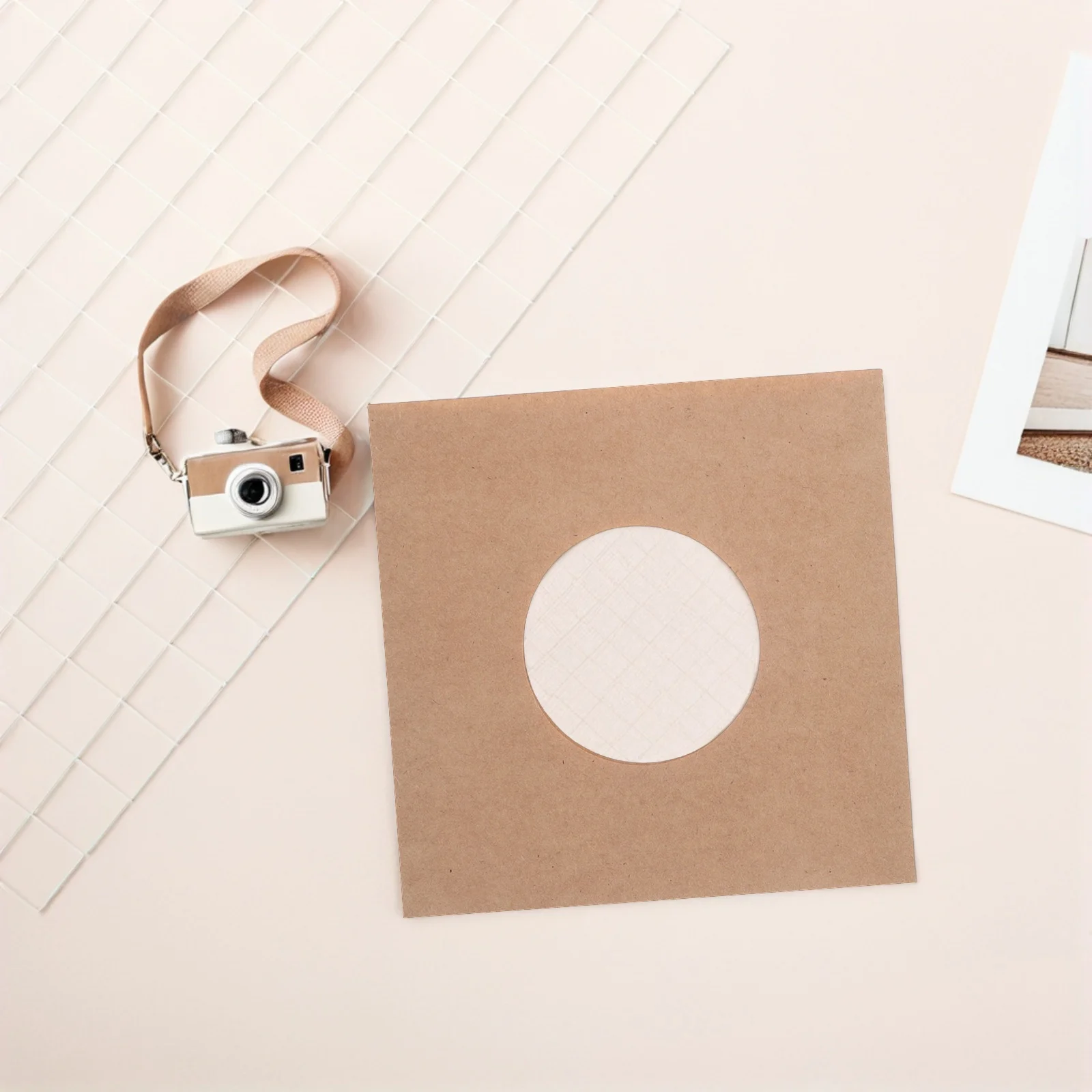 

10Pcs 7 Inch Vinyl Record Paper Sleeves Brown Kraft Inner Bags for Album Cover Storage Protection Record Organizer Holder