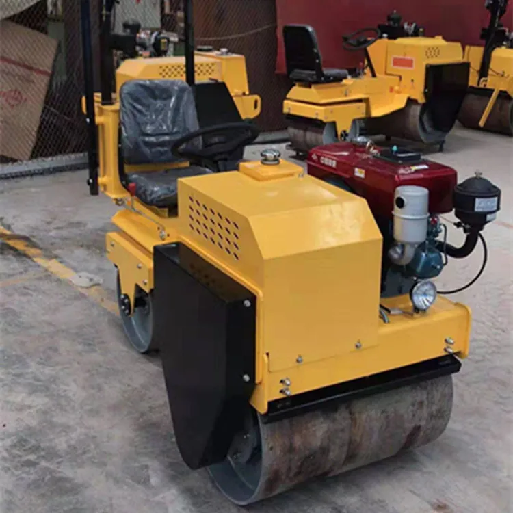 Small car roller Double steel wheel Vibration roller Groove driving roller Compactor