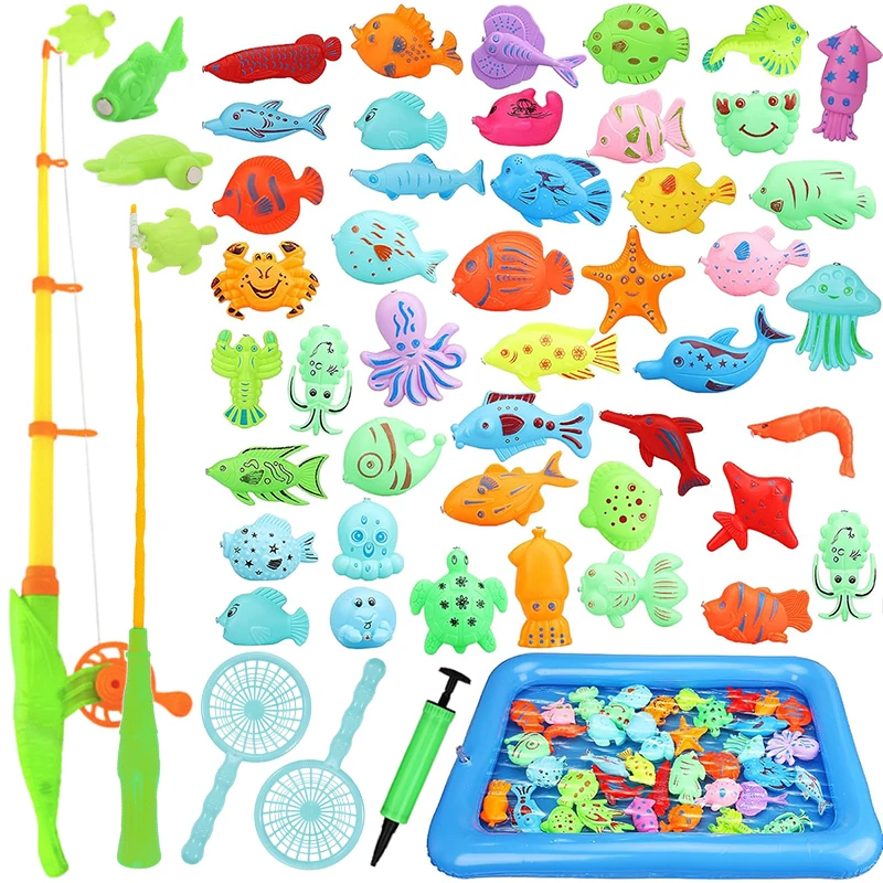 Fishing Game Kit Plastic Party Favors Festival Leisure Entertainment Gathering Gifts for Guests Indoor Outdoor Water Play TMZ