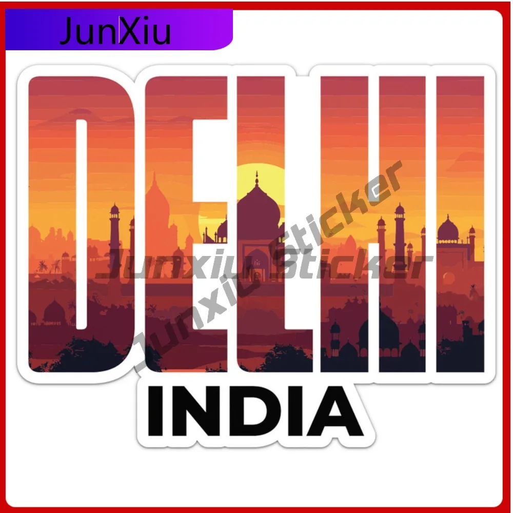 

India Delhi City Cute Premium Scratch Resistant Stylish Motorcycle Decal Accessory Waterproof Vinyl Car Laptop Window Bumper
