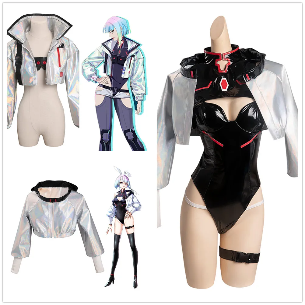 Edgerunners – manteau de Costume de Cosplay pour femmes, vêtements d'halloween et de carnaval pour dames, jeu de rôle