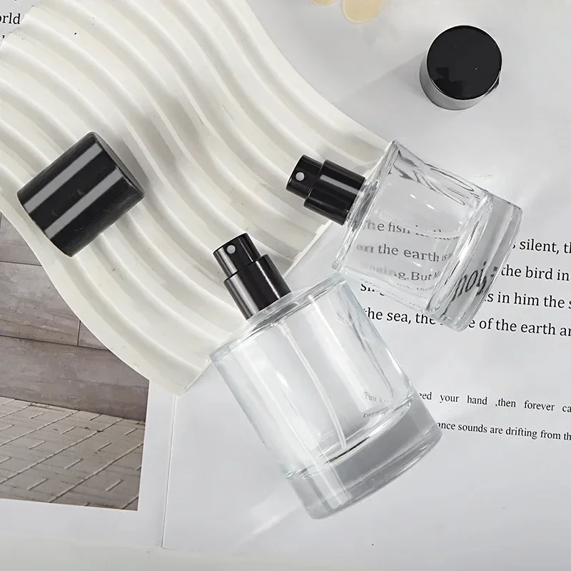 30ml 50ml Glass Dispensing Portable Spray Bottle Bayonet Perfume Bottle Dispensing Empty Bottle Press Cap Cosmetic Containers