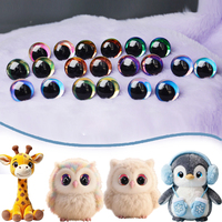 20pcs  dolls with changing colors  doll eyes,Safe plastic toy eyes amigurumi 3D giltter toy eyes