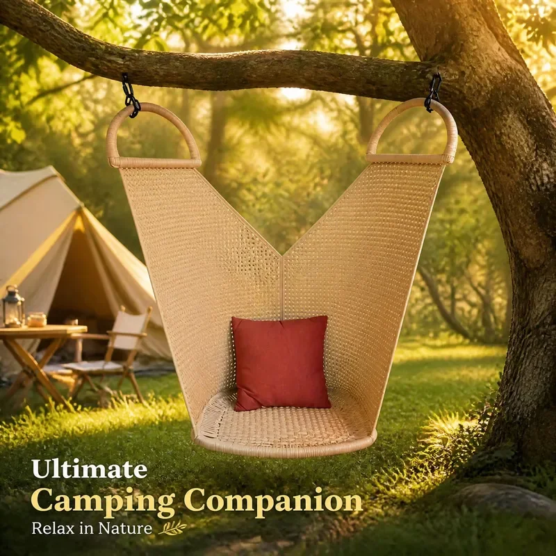 Transparent Polyester Fiber Egg Chair Swing Portable Waterproof Quick Dry Cushion Single Seat for Courtyard Park Outdoor