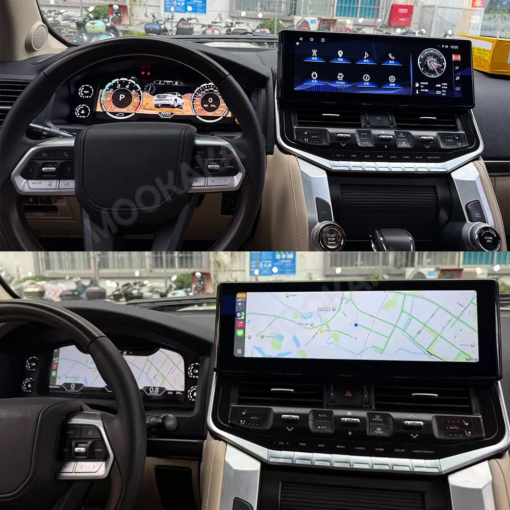 

Car Digital Cluster For Toyota Land Crusier 200 LC200 2008-2015 Dashboard Carplay Auto Radio GPS Navi Speedometer Meter Screen
