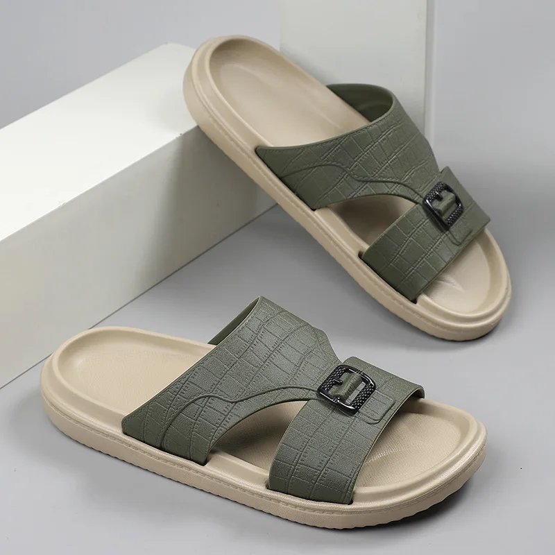

Fashion Men's Slippers 2025 New Leisure Slippers Summer Open Toe Sandals for Men Outdoor Non Slip Beach Slippers Designer Slides