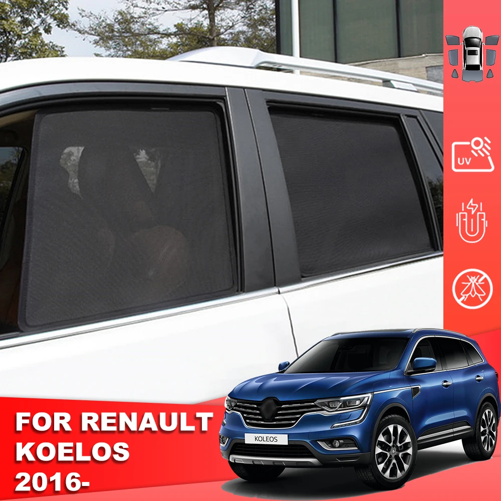 

For Renault Koleos HC Samsung QM6 2017-2024 Magnetic Car Sunshade Front Windshield Curtain Rear Side Baby Window Sun Shade Visor