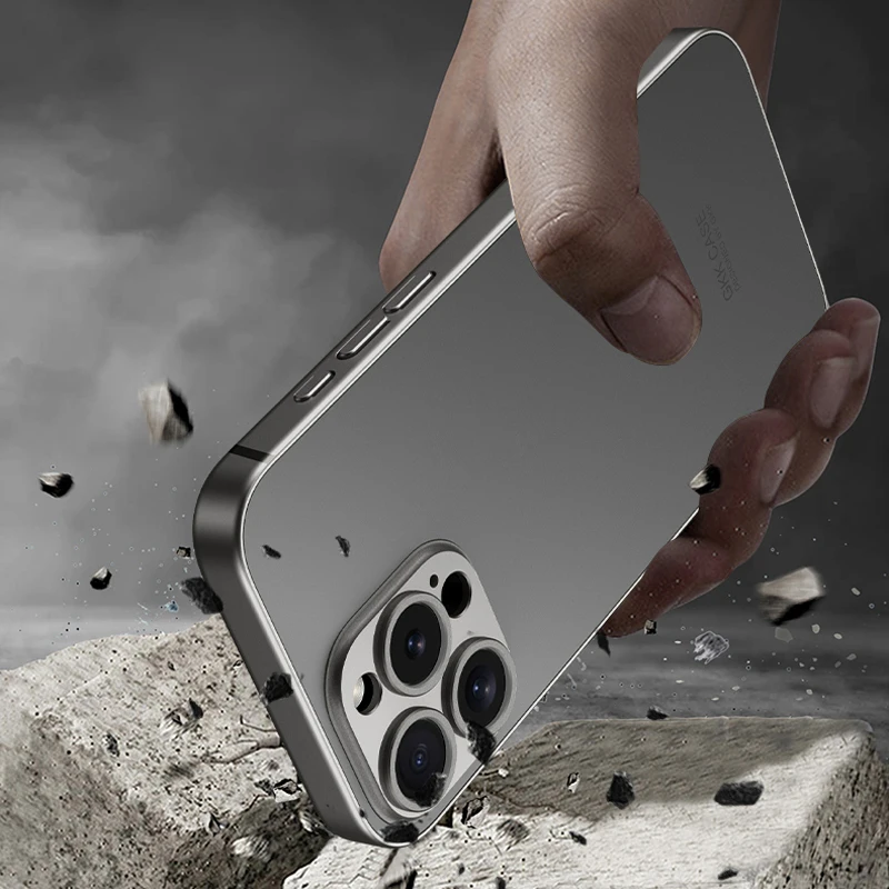 حافظة هاتف رفيعة واقية بعدسات غير لامعة لهاتف آيفون 16 برو ماكس بلس أغطية صلبة مقاومة للصدمات ومضادة للسقوط