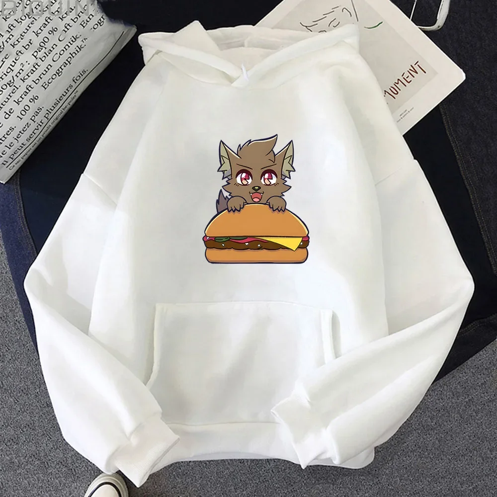 Hamburger Streetwear Men Aesthetic Clothes Harajuku Hoodies Fashion Women Cartoon Pullovers Cartoon Anime Sweatshirts All-Match