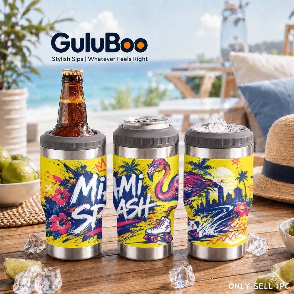 Cool Beast Graffiti Vacuum Flasks 4-in-1 Versatile Cooler: One Cup, Total Freedom from Brews to Beer
