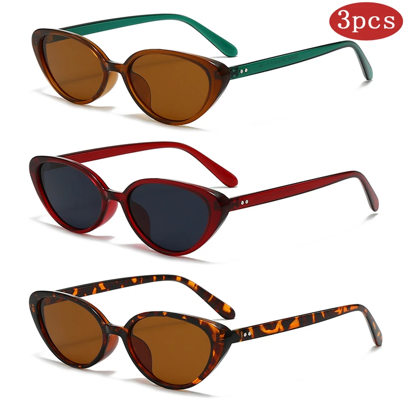 1/3pcs 새로운 직사각형 선글라스 남자 운전 안티 uv 선글라스 숙녀 패션 고양이 눈 작은 프레임 선글라스 uv400 남여 ﻿