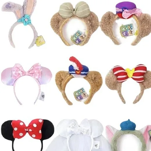 2024 bow plush hair accessories hairband holiday cute girl party Disney princess DIY hair accessories gift