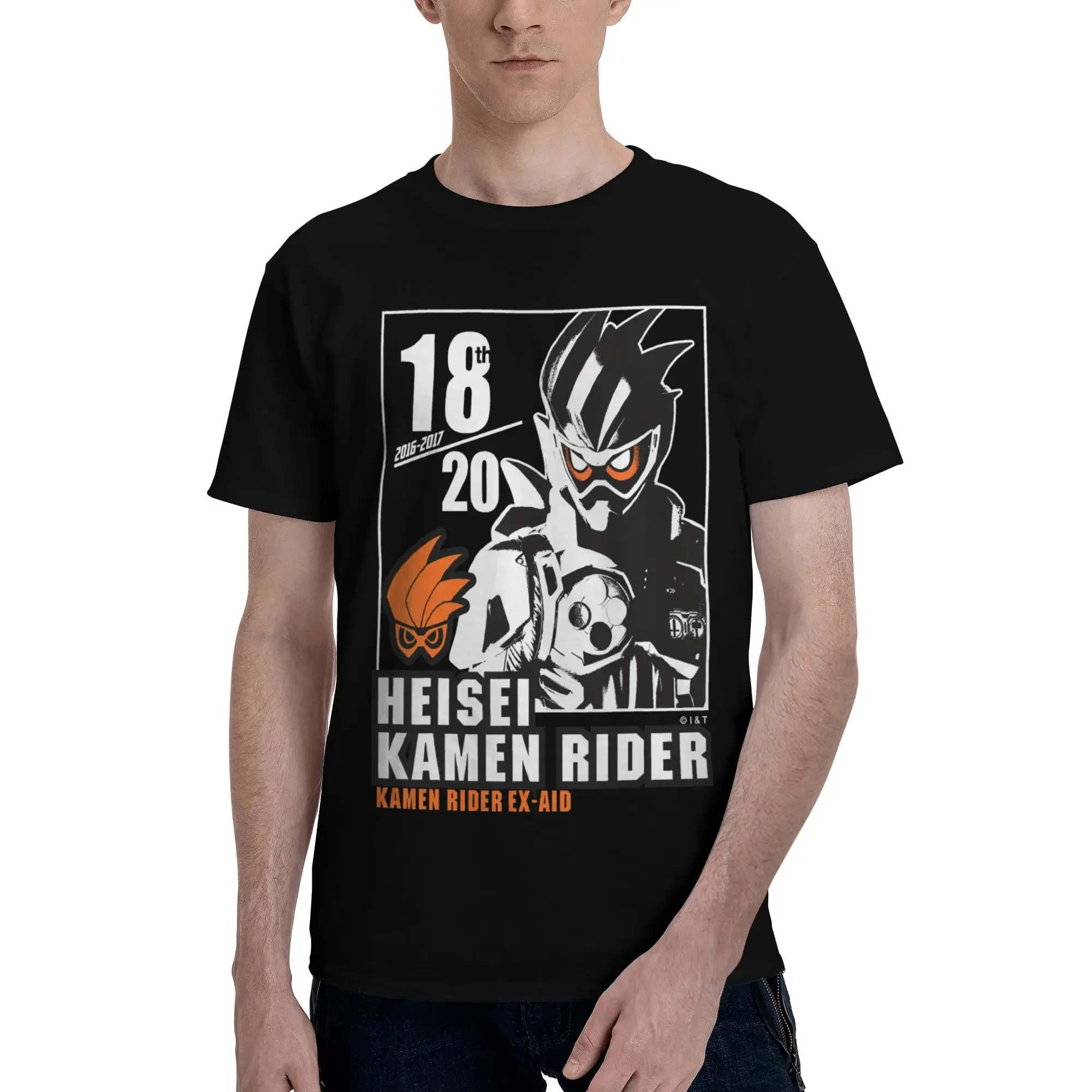 Bandai Kamen Rider Ex Aid Heisei Rider Anniversary Men T-Shirt Clothes  Fashion Tee Shirt Short Sleeve fugees Pure Cotton
