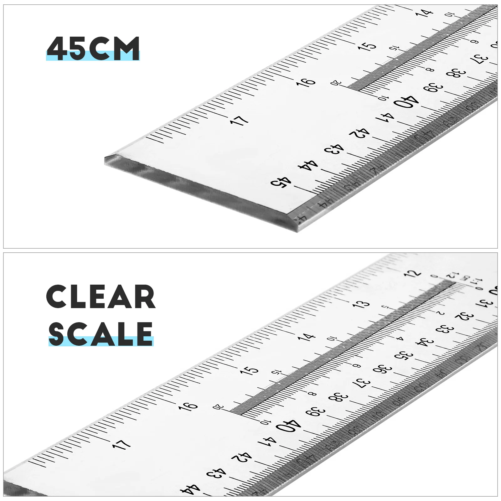 

18 Inch Ruler Clear Multi-Functional Measuring Tool For Drafting Woodworking Architecture Engineering Transparent Edge