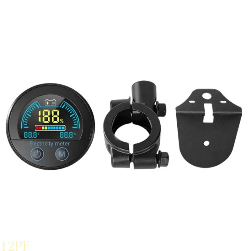 12PF Waterproof Digital Voltmeter Battery Indicates for Car Campers Off Power Systems Supports Acid Lithium