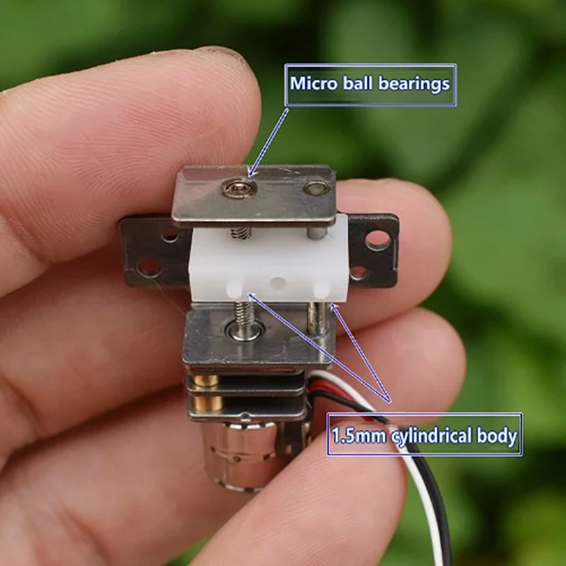 Цельнометаллический шаговый двигатель коробки передач, прецизионный винтовой вал, слайдер, подвижный блок, мини-10 мм, 2-фазный, 4-проводной, шаговый двигатель с линейной шестерней