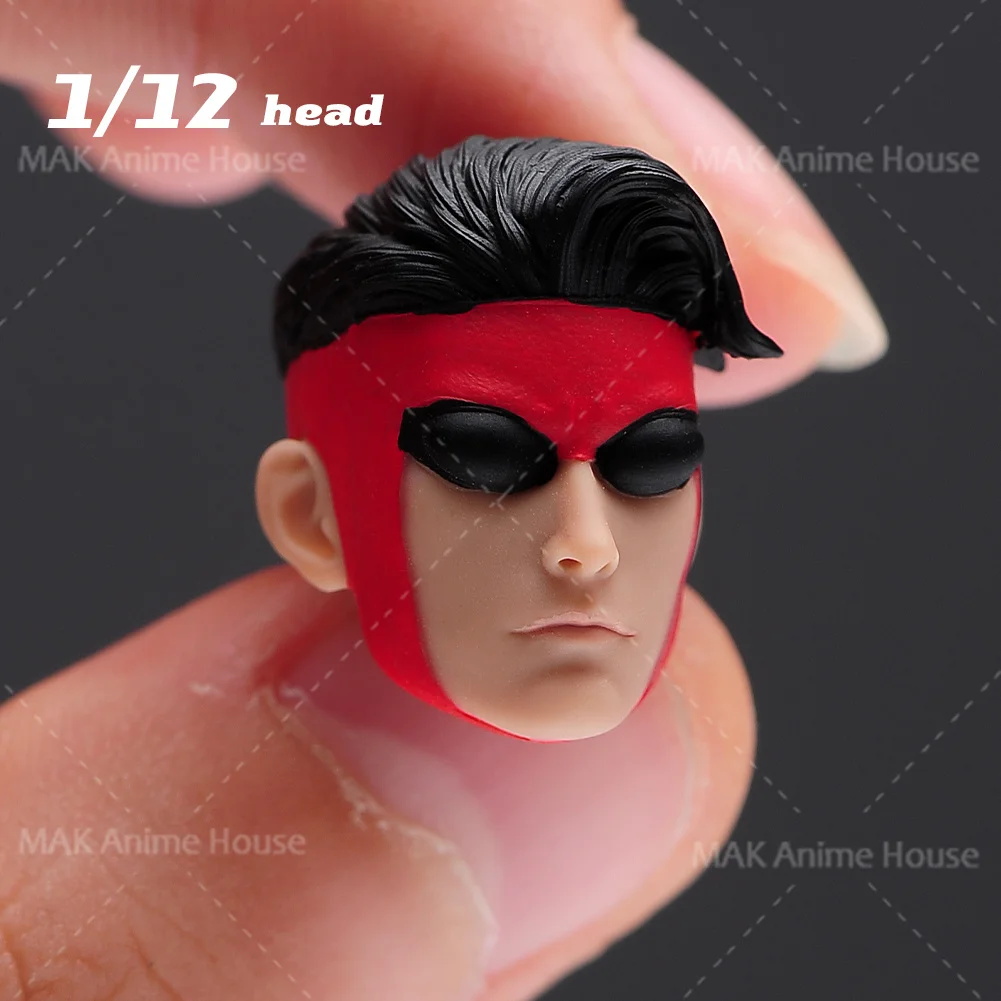 

1/12 Scale Painted Invincible Anime Hero Characters Boy Head Model For 6'' Female Soldier Action Figure Body Dolls