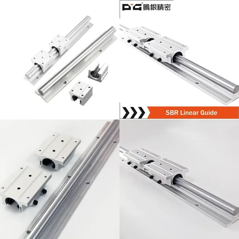 SBR Linear Optical Axis Guide Slider Aluminum Support Rail Cylinder Precision Guide for 3D Printer CNC Parts