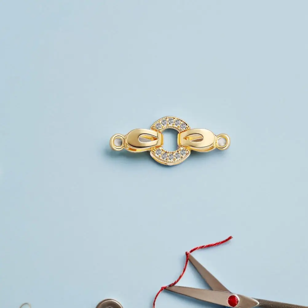 

5 шт. застежек для изготовления украшений, коннекторы-застежки для ожерелий, складные застежки-пряжки, циркониевые соединители для браслетов, DIY-коннекторы-застежки