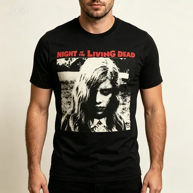 Retro T-Shirt Vintage Horror Film Poster Graphic Print New 2026 Unisex Family Matching T-Shirts Couples Matching Black Cotton