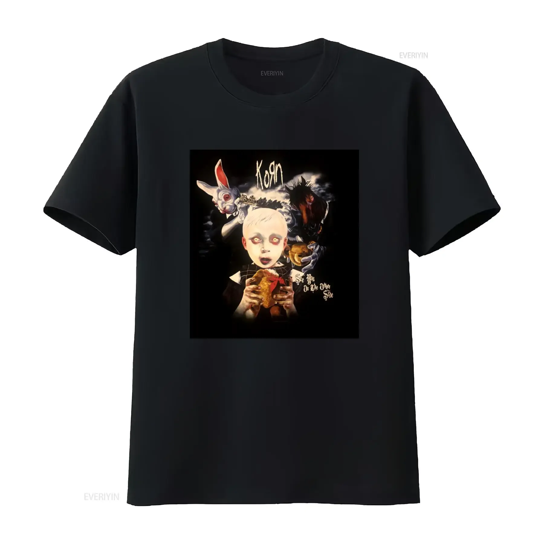 NWOT Korn AOP Bootleg Reprint Giant Tag Size Large T Shirt with Unique Band Art Print vintage Washed Soft Versatile