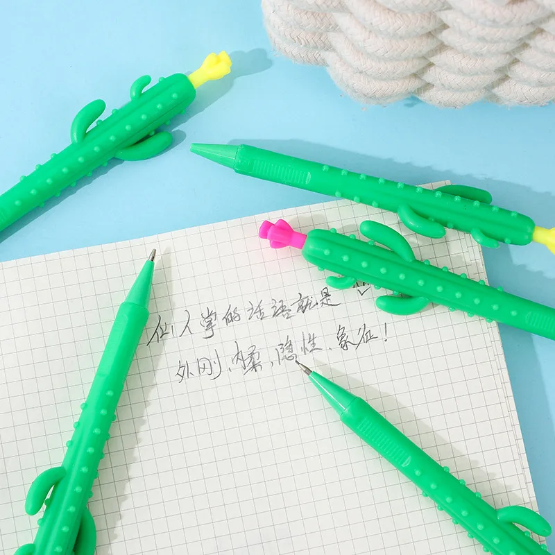 20 Pcs Wholesale Mechanical Pencils with Realistic Cactus Design for School Writing Supplies