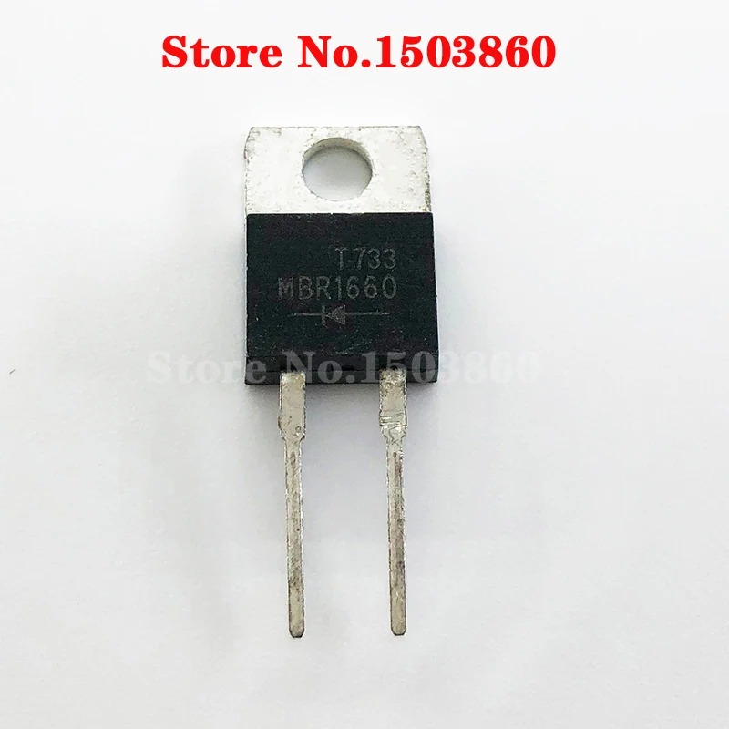 10PCS/lot new original MBR1660 R1660 DIODE SCHOTTKY 60V 16A TO220-2L