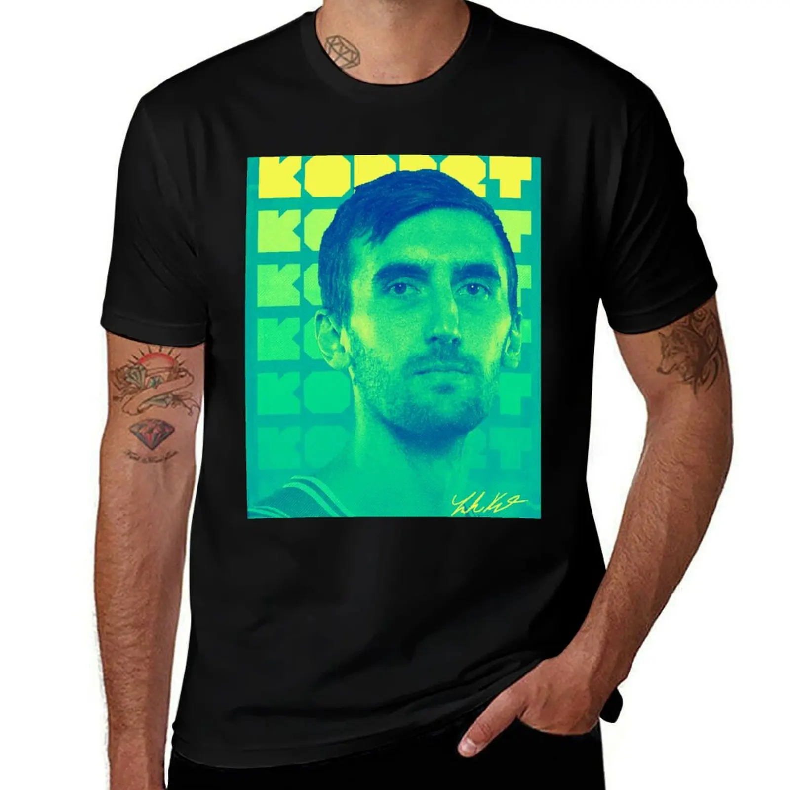 

Korn on the Lob - Luke Kornet T-Shirt man t shirts graphic black cotton t-shirt plain for man package T-Shirt