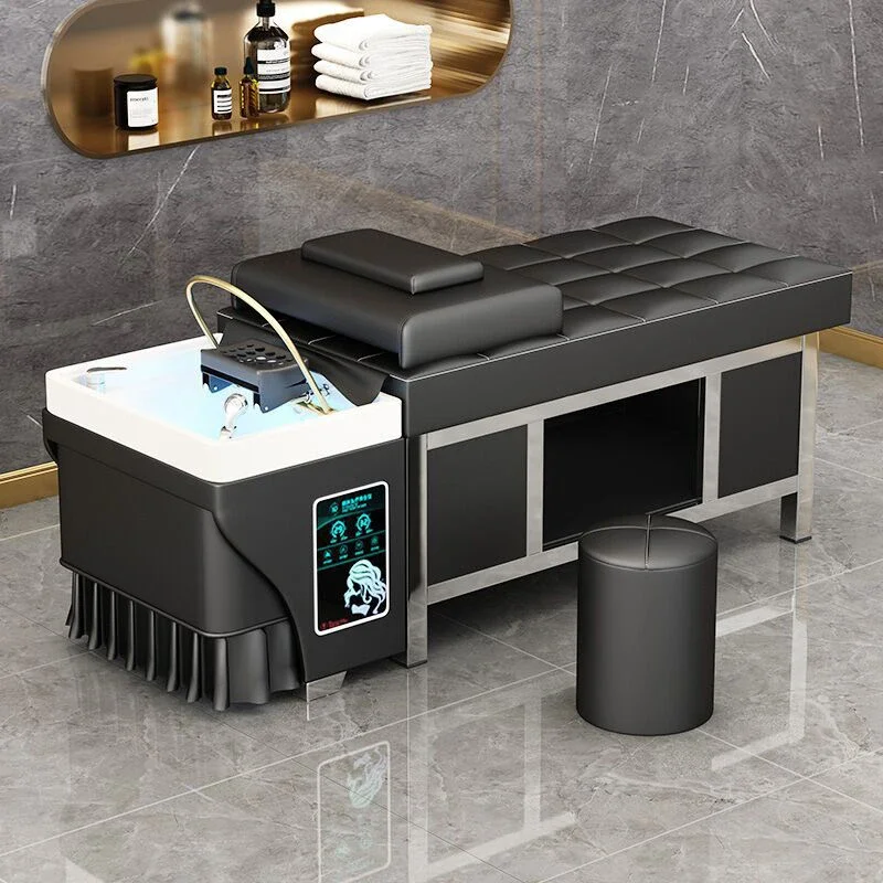 

Nordic Stainless Steel Shampoo Chair Barbershop Beauty Salon Water Cycle Fumigation Thai Massage Therapy Salon Furniture FYSC
