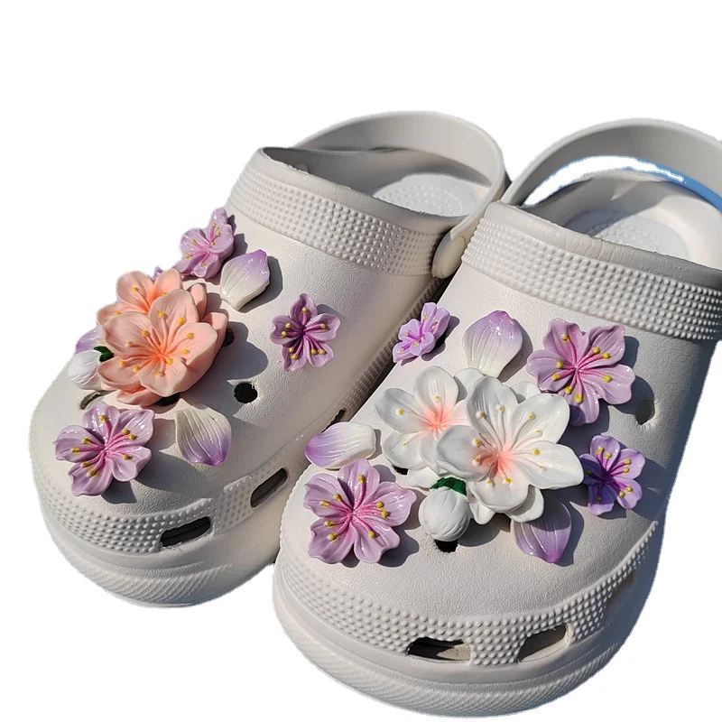 Ramos criativos e flores tamancos, sapato fivela, acessórios bonitos sapato, decoração para meninas, presente, moda, novo, quente