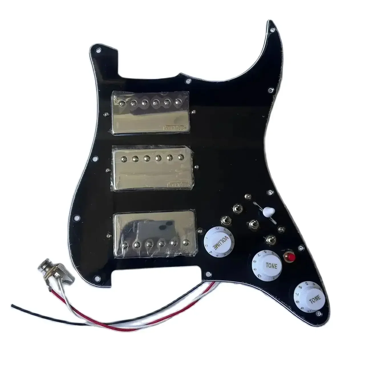 Upgrade Prewired HHH Guitar Pickguard Coil Split Switch 3 PCS Humbucker Alnico V Pickups for ST Electric Guitar