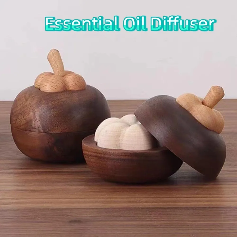 Portable Wooden Essential Oil Diffuser Mountain Bamboo Shape Solid Wood Fragrant Wood Diffuser Exquisite Wood Fragrance Ornament