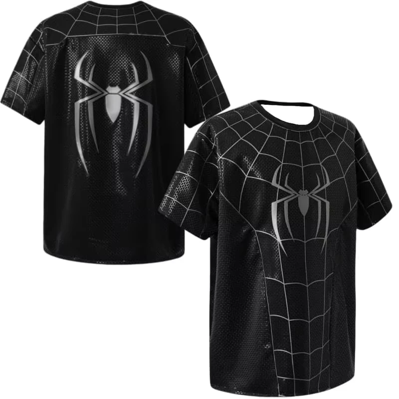 2026 Neues Superhelden-Spider-Man-Kompressions-Kurzarmshirt – Unisex, atmungsaktives Sportshirt – Cosplay-Oberteil – Familien-Set