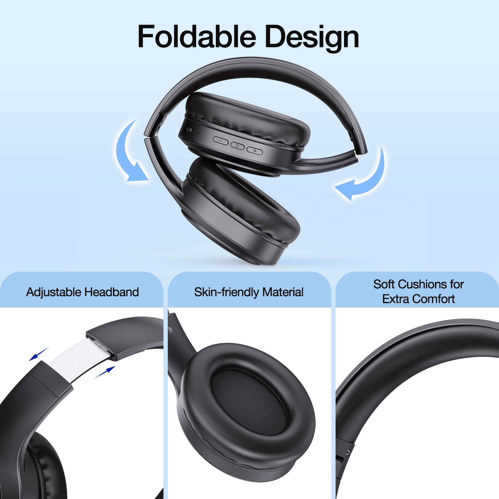 1HORA لهب سماعة رأس بخاصية البلوتوث AUT202 فوق الأذن HiFi سماعة ستيريو تصميم قابل للطي HD دعوة صحيح سماعة الألعاب الرياضية اللاسلكية