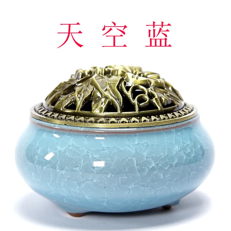 Factory direct sales ceramics ice cracked incense burners, celadon home ornaments, sandalwood plates, incense burners, towers, i