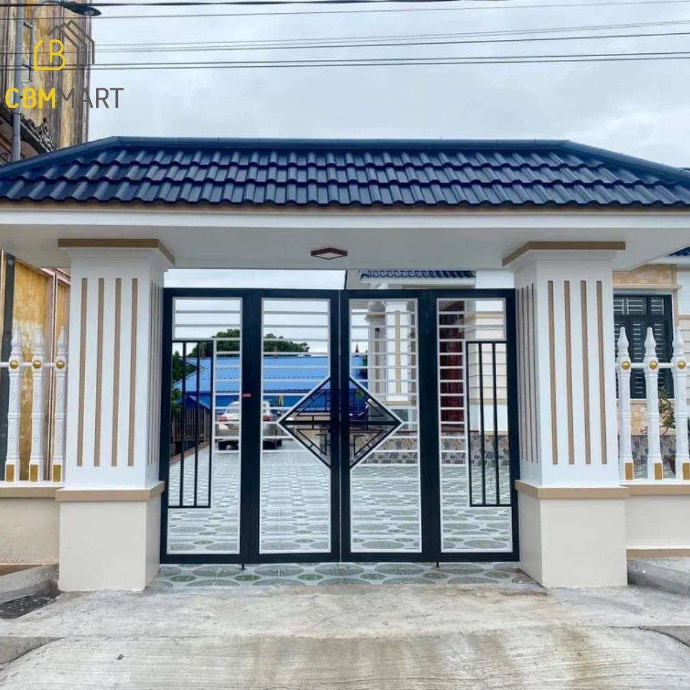 Exterior Door Villas Iron Gates Fence Privacy Gates Double Swing Gate for Home Garden