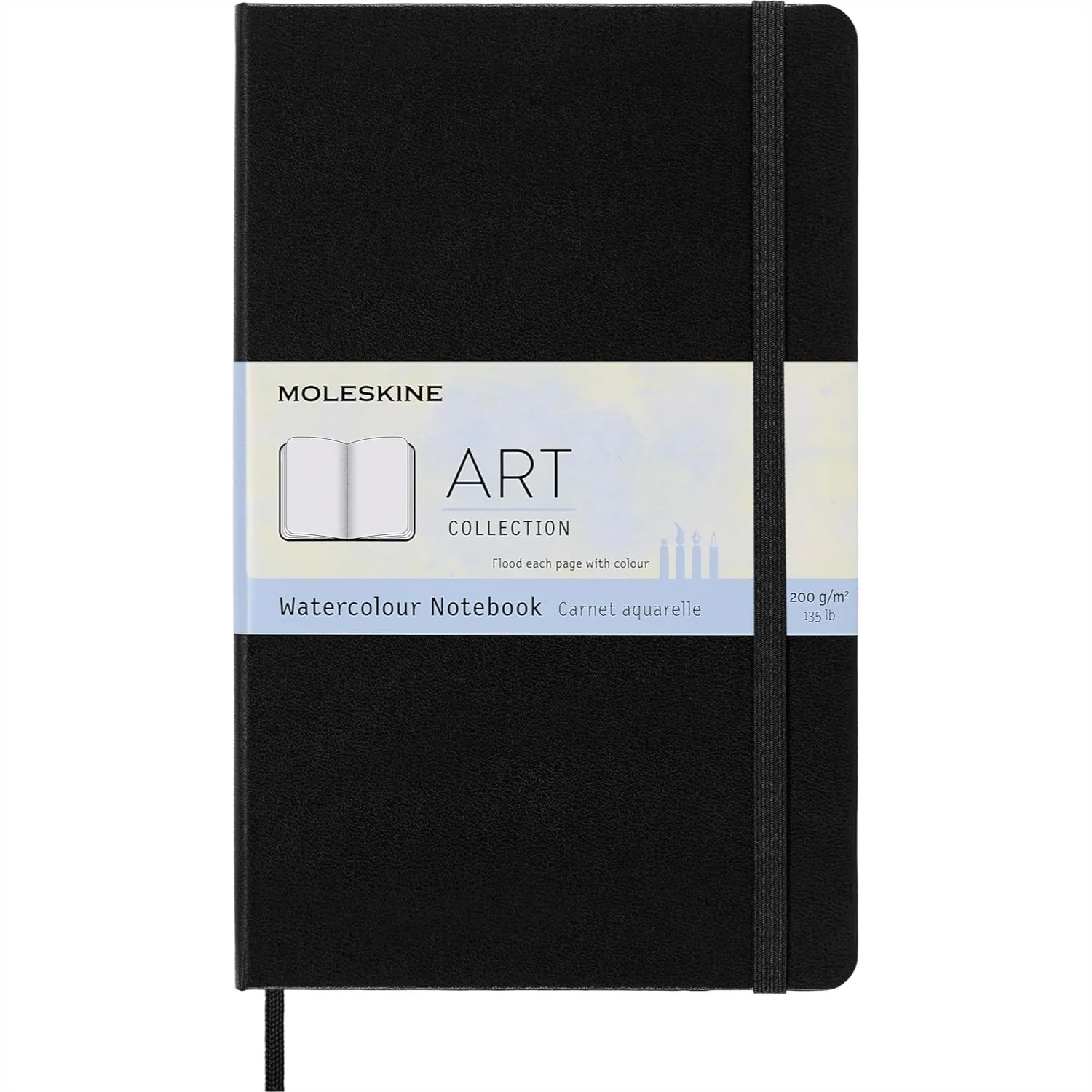 

Art Notebook Hard Cover Large 5x8.25 Plain Blank 72 Pages for Sketching Journaling