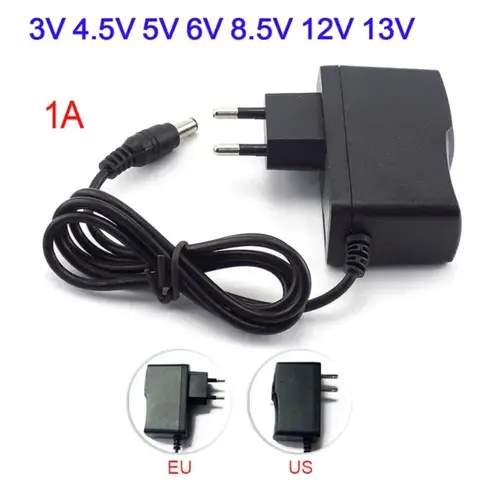 AC 110V - 220V Converter Power Adapter DC 5V 9V 12V 1A Power Supply Adapter DC 5.5mm x 2.1mm for arduino UNO R3 MEGA