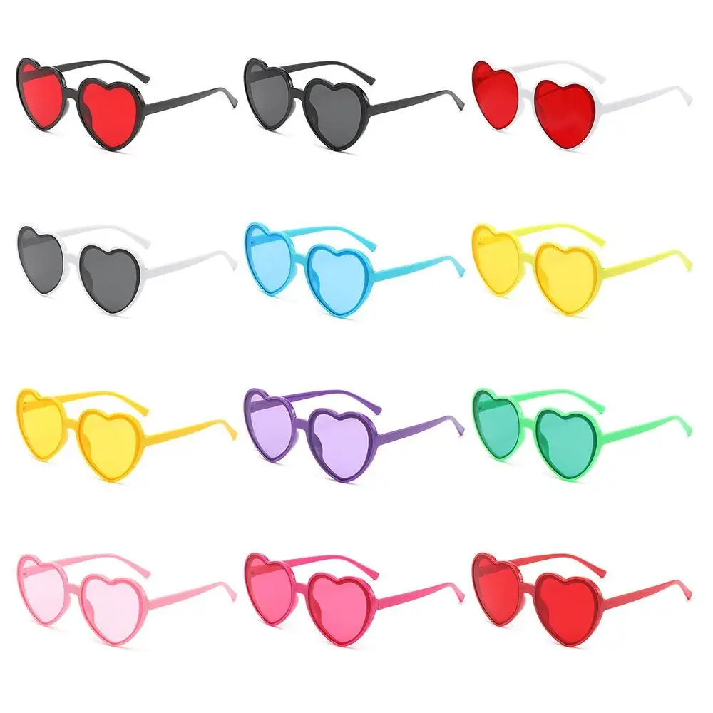 2024 Newest Heart-Shaped Sunglasses for Women Beach Shades Eyewear UV400 Halloween Cosplay Party Glasses Heart Sunglasses