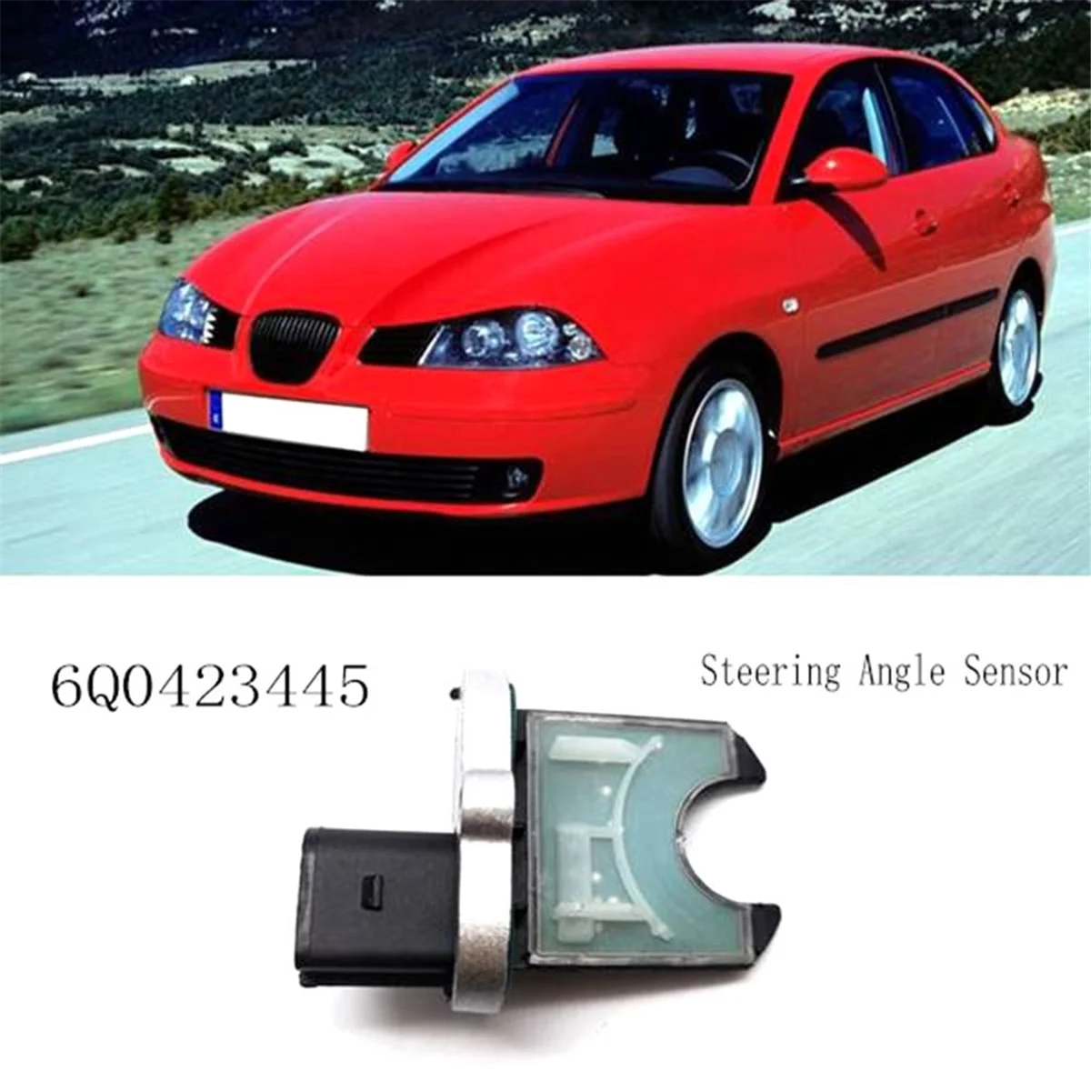 6Q0423445 Steering Angle Sensor for VW Polo Classic Fox Skoda Fabia Rapid Roomster Seat Toledo Cprdoba