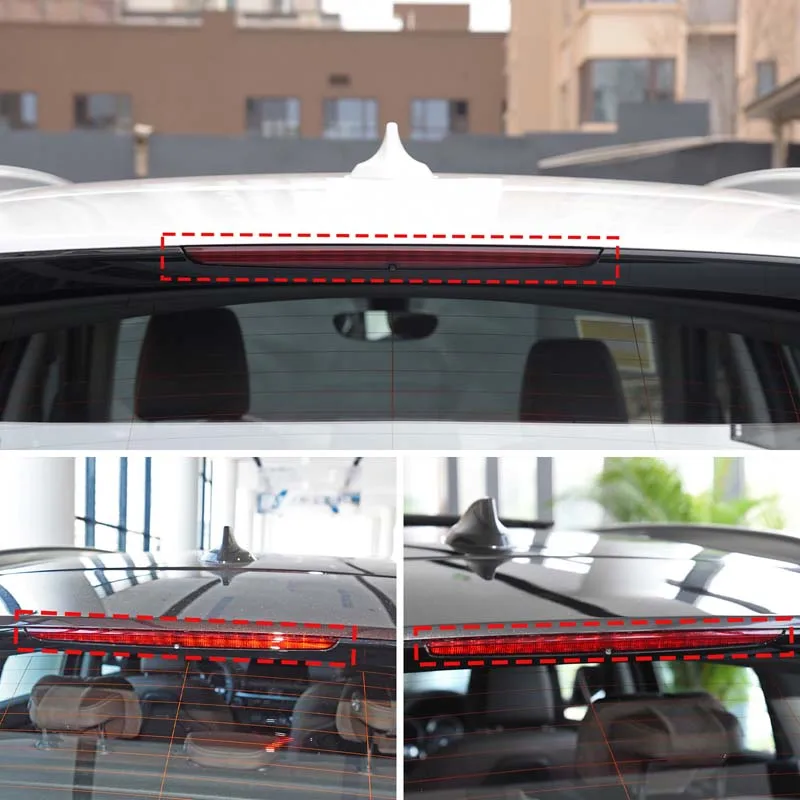 

ABS Black 1Pcs For BMW X1 F48 2016-2022 Car styling Car High Brake Light Decorative Cover Sticker Car Exterior Accessories