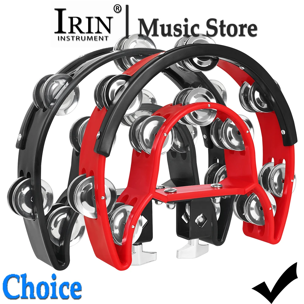 IRIN Double Layer Hand Ringer ABS Black Red Material Band Entertainment Dedicated Double Row Hand Ringer Percussion Istrument