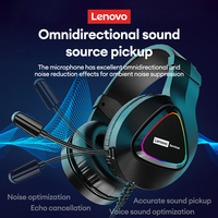 Lenovo E07 E-Sports Gaming Dedicated Headset 7.1 Surround Sound Earphones  Low Latency Noise Reduction Headphones RGB With Mic