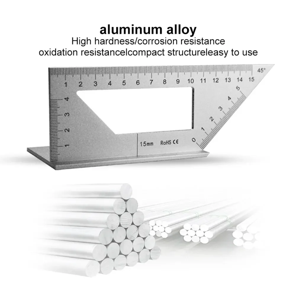 Linijka miernicza typu T Linijka wielofunkcyjna 45 90 stopni Linijka miernicza Narzędzie pomiarowe Linijka stolarska Scribe Mark Pomiar linii